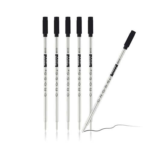 Cross Ballpoint Pen Refills, Medium Point, Black Ink, 2 Per Pack, 3 Packs Total, #8513-2