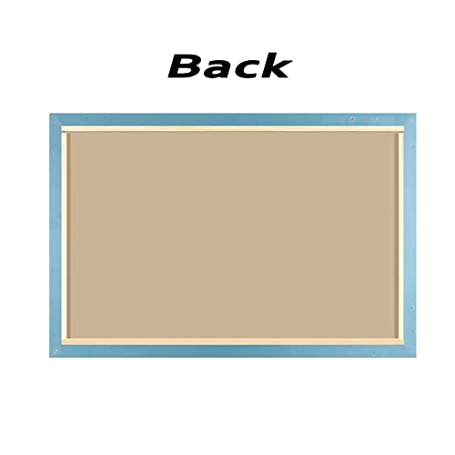 Magnetic Chalkboard with Retro Blue Wood Frame,Decorative Chalkboard for Wall,for Kitchen Decor, Weddings, Restaurant Menus (Size : 50x70cm)