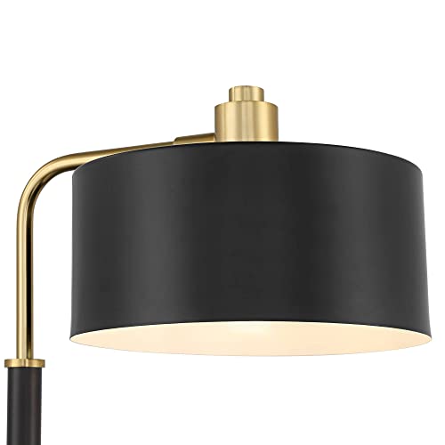 Myles 24" High Desk Lamp Gold Marble Base Dual USB Ports Modern