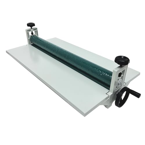 WYDDDARY 29.5Inch White All Metal Frame Manual Cold Laminator Desktop Cold Mounting Machine with Platform and Regulating Bracket for Photo Paper Film Lamination