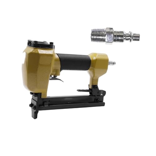 LPXDS Pneumatic staple gun,Oil-Free Pneumatic Staple Gun 20Ga Pneumatic Stapler 1022J 11.2mm Wire 0.6X1.2mm 10-22mm Stapler Stapler Air Nailer Sofa Air Stapler(Color:1022J AP)