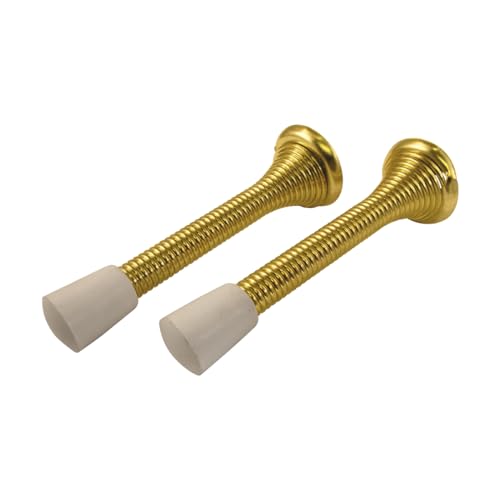 Door Stops Collection Spring Door Stop 3-1/4 Inch Bright Brass Finish (50 Pack)