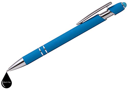 ExpressDesigns™ - Up to 1000 Pcs Custom Pens Bulk | Burst of Colors | Soft-Touch Metal Black Ink Personalized with Name or Logo (Assorted, 150 pcs)