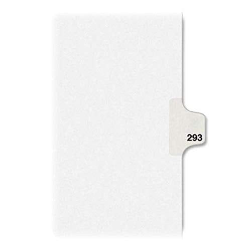 Avery Individual Legal Exhibit Dividers, Style, 293, Side Tab, 8-1/2" x 11", 25 Set/Pack (82509)