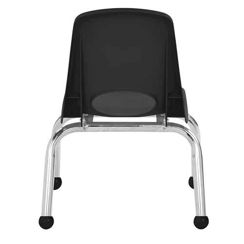 FDP 10" School Stack Chair with Ball Glides, Black, 6-Pack, 10355-BK
