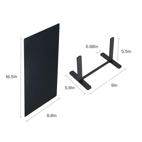 LHiDS Magnetic Desk Organizer Divider, 16.5" Metal Desktop Stand with Board, Paper Holder & Key Hooks, Foldable Storage Box, Desk Accessories for Home Office