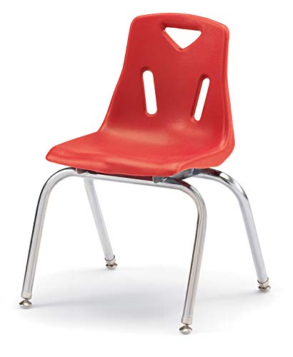 Jonti-Craft Berries 8146JC1130 Stacking Chair with Chrome-Plated Legs, 16" Height, Key Lime