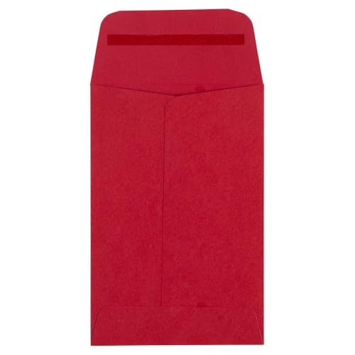 LUXPaper #4 Coin Envelopes | Peel & Press | 3'' x 4 1/2'' | Ruby Red | 80lb. Text | 250 Qty