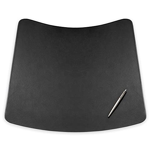 Dacasso Black Leather 17" x 14" Round Table Conference Pad (P1024)