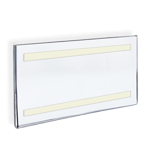 Azar Displays 122037 17-Inch W by 11-Inch H Wall Mount Acrylic Frame Pack of 10 - Clear Acrylic Wall Frame with Sticky Back - Floating Wall Sign Holder - Adhesive Office Sign - Frameless Picture Frame