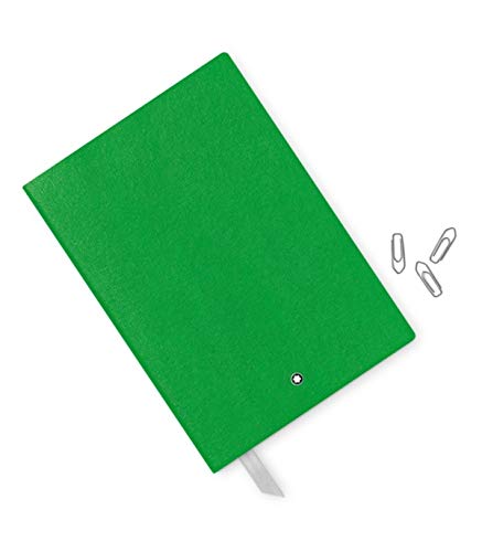 Montblanc Notebook 116518 Fine Stationery #146 Green – Elegant Soft Cover Journal – Lined Notebook with Leather Binding – A5