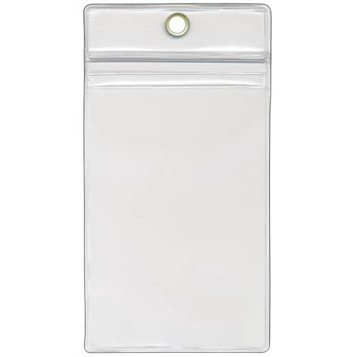 StoreSMART - 100 Pack - ID/Badge Holder with Lanyard - Clear Plastic - LY3578ZIPS-100