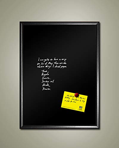 48" x 36" Extra-Large Framed Magnetic Black Chalk Board (Black Frame)