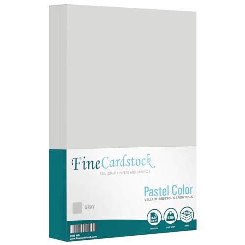 Gray Menu Legal Size 8.5 x 14 Inches 67 Vellum Bristol Lightweight Card Stock Paper Cover | 1 Ream of 250 Sheets Per Pack