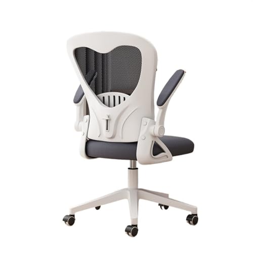 Ergonomic Office Chair Back Support Office Chair Adjustable Lumbar Support and Armrests High Back Ergonomic Office Chair Hickened Cushion Desk Chairs for Home Working, Make Up, Gaming(White)