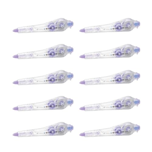 Tombow CT-PS2.5-10P Correction Tape, MONO PS with Tape Remover, Disposable Type, 0.1 inches (2.5 mm) x 23.2 feet (6 m), 10 Pieces