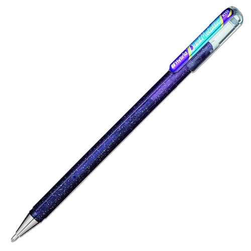 Pentel 24 Colour Gel Pen Set - 12 Mattehop & 12 Dual Metallic Pens | Vibrant Matte & Shimmer Ink | Art, Journaling, Scrapbooking | Gift Set in Pearl Desk Set Gift Box for Artists & Crafters