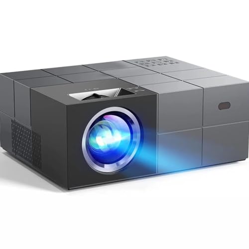 Projector 1080 Outdoor Movies Support 4K 5G Sync Phone Screen Convenient Black