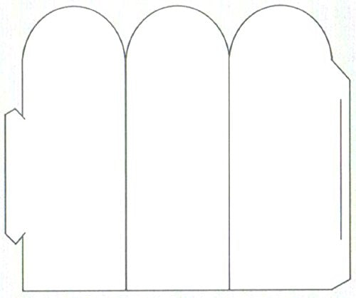Print-Ready Die-Cut Table Tent, Tri-Fold w Arch (3-1/4" x 7-1/2"), on 7-1/2" x 10-3/4" White 65lb Cover Paper - 250 Sheets