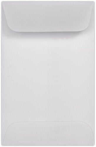 LUXPaper #1 Coin Envelopes in 24 lb. Clear Translucent, Envelopes for Coin Collections, Garden Seeds, Stamps, and More, w/Moistenable Glue, 1000 Pack, Envelope Size 2 1/4 x 3 1/2 (Clear)