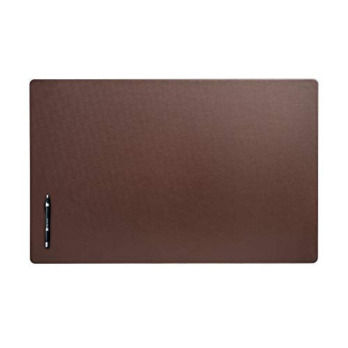 Dacasso Chocolate Brown Leatherette 34" x 20" Without Rails Desk Mat (P3433)