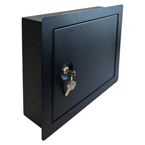 Plugsharge In-Wall Steel Safe with Key Lock for Hidden Secure Storage