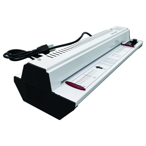 Yokoma Thermal Laminating Machine, 0.04'' Thickness and 12.6' Width, with 4pcs Rubber Roller, All Metal A3 Hot Cold Photo and Poster Laminator for Home Office School Use with Reverse Function