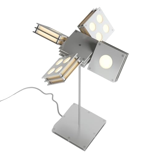 XIVUIFOI Rotatable Foldable Stainless Steel Desk Lamp, 7W Ambient LED Light, 3000K Warm Light, 180° Forward/Backward & 30° Up/Down Adjustable Angles,