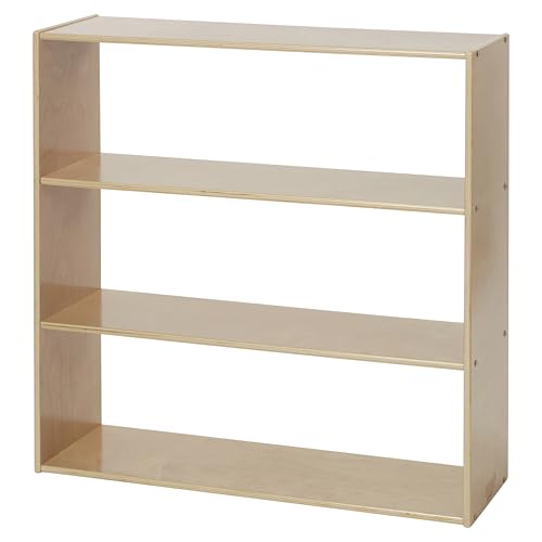 Back2School Express Sleekline 3-Shelf Double-Sided Cabinet, 36in H, Natural