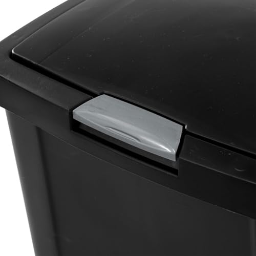 Sterilite TouchTop Plastic Wastebasket, 13 Gallon, Black, 12 Pack