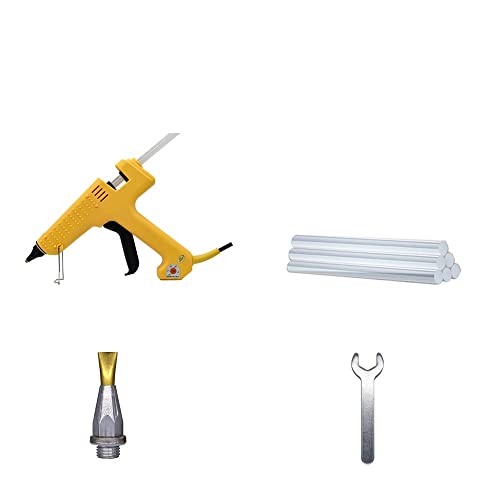 LIBODD Hot Glue Gun Professional 250W Hot Melt Glue Gun Adjustable Temperature High Power Silicone Gun Set Using 11MM Glue Stick 2.0MM Copper Nozzle for DIY Arts, Crafts and Quick Repairs(Set-5)