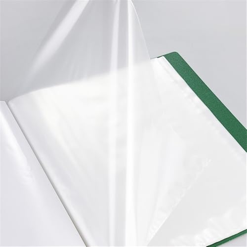Filing Envelopes A4 Folder with Transparent Inserts 30 Page Data Book Multi-Layer Contract Document Organizer Plastic Folders(Brown)