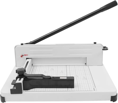IMOYBBR Paper Cutter, Guillotine Paper Trimmer with 400 Sheet Capacity, 12 Inch Heavy Duty Manual Paper Cutter with Scale Panel and Safety Lock for Office School Printing Shop