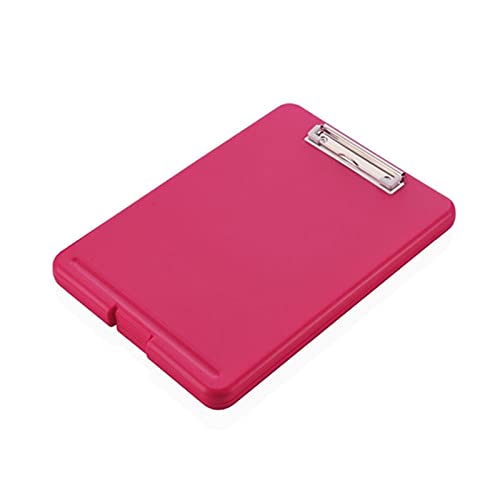 Filing Envelopes Plastic Storage Clipboard File Box Case Document File Folder Clipboard Office Plastic Folders (Color : Red)