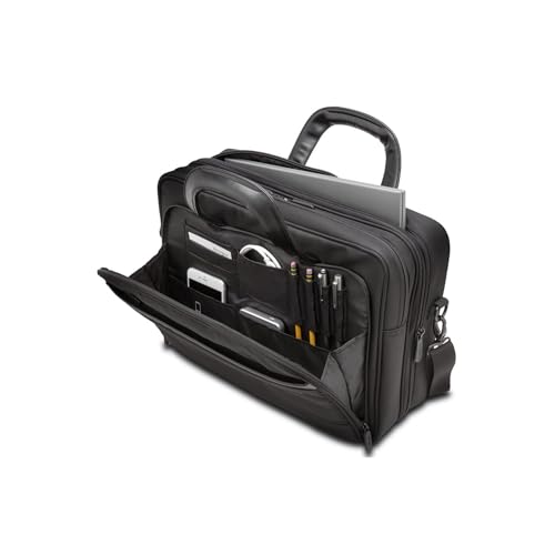 Kensington K60386EU Laptop Briefcase, Contour 2.0 15.6 Inch Business Laptop Briefcase, Medium Shoulder Bag for Laptops & Tablets, Water Resistant Secure Bags for Men & Women, Hand Luggage, Travel Bag