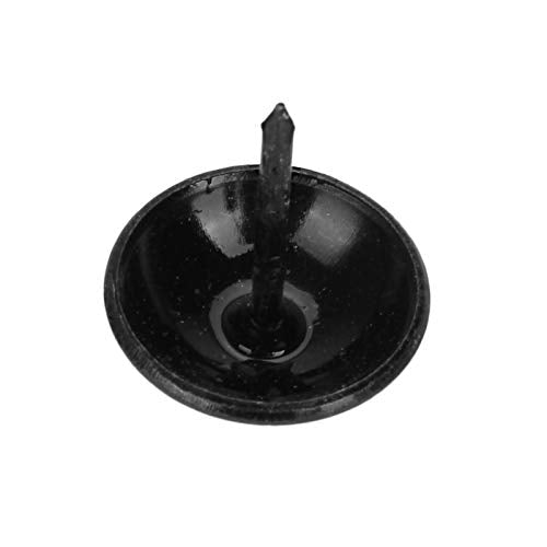 Pins Thumbtack,100 Pieces of Black Jewelry Box Sofa Drum Nail Decoration Nail Black Push pin Interior Decoration Nail Pneumatic Push Nail Gun Pneumatic Nail Usual and Practical Fasteners(Size:25x22mm)