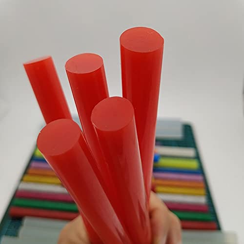 ZTBH Hot Melt Glue Sticks 25 PCS Hot Melt Glue Stick, Bright Red Lacquer Wax Gift Box, Christmas Valentine's Day Wine Bottle Cap Painting 11 * 200mm Melt Glue Stick (Diameter : 11mm, Length : 200mm)