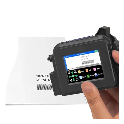 SHIHUANI 12.7mm Portable Mini Inkjet Printer with Fast Dry Ink for Logo Expire Date QR Barcode(Without Ink,AU)