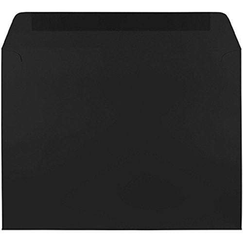 JAM PAPER 9 x 12 Booklet Premium Envelopes - Smooth Black - 100/Pack