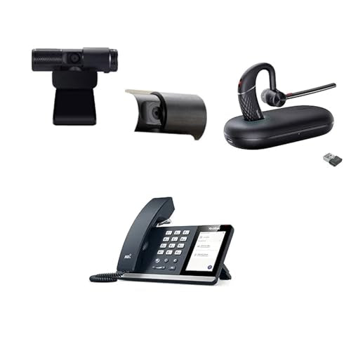Yealink MP50 MS Teams IP Corded Phone Bundle with Yealink BH71 Pro Mono Wireless Bluetooth Headset with Noise Canceling mic for Office, Cam 313 2MP Webcam