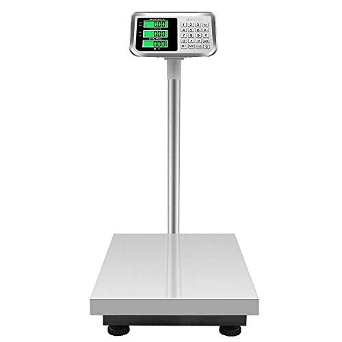 300KG/661lbs Weight Electronic Platform Scale,Stainless Steel High-Definition LCD Display,Digital Floor Heavy Duty Folding Scales,Perfect for Luggage Package Price Computing Postal Shipping Mailing