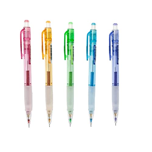 CDGTHYU 5 pcs/lot 0.5mm Mechanical Pencil 2B Automatic Pencils with a Mini Eraser School Office Supplies Stationery(0.7mm)