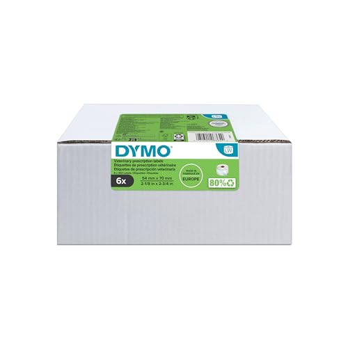 DYMO LabelWriter Veterinary Prescription Labels, 54 mm x 70 mm, 2400 labels