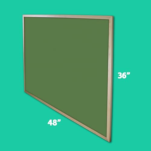 Flipside Products 36" x 48" Wood Framed Green Chalkboard, Large Surface, Wall Decor, Chalkboard Sign, Wall Mount, Menu Board