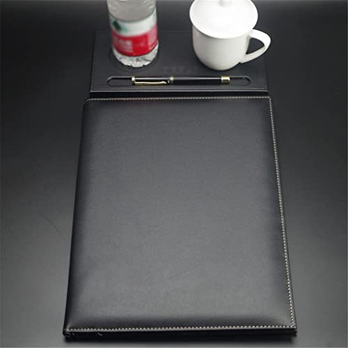 Clipboard Office Supplies Leather Writing Pad Suitable for Office Business File Hotel Room Leather Signing Clip(Style 1)