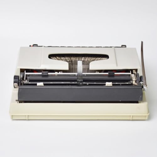 Vintage Manual Typewriter Machine, Old Fashioned Traditional Portable Manual Typewriter, Mechanical English Typewriter for Notes(Red)