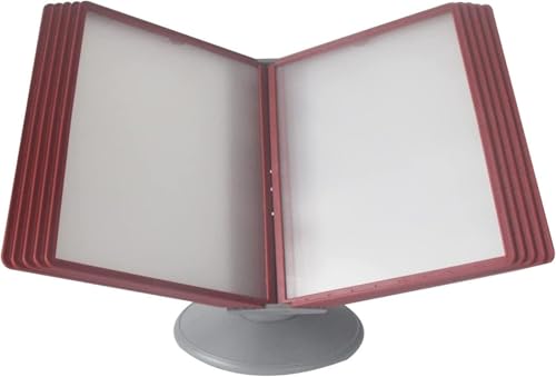 GFSGHZZ Desk Reference Organizer, File Organizer for Desk Desktop Reference Organizer, Catalog File Rack,Red
