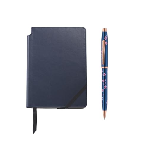 Cross Century II Cherry Blossom Blue Ballpoint Pen and Journal Gift Set