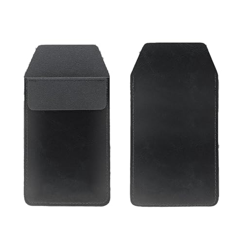 KaiYeA Pocket Protector 6pcs Pocket Protector Leather Pen Pouch Holder Organizer Handmade Pencil Pocket Holder for Lab Coat Shirt Note School Office For Shirts Pants Lab Coats Nurses(Black)