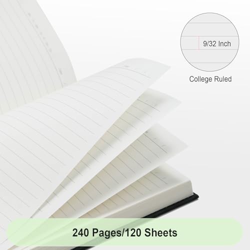 Comix 6 Pack Lined Journals for Men Women, 240 Pages, 5.6" x 8.3"